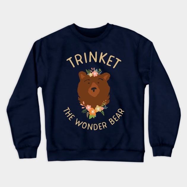 Trinket the Wonder Bear Crewneck Sweatshirt by asirensong